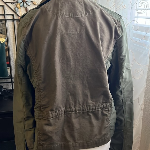 Lucky Brand Women’s Juniors Sz M Cargo Olive Green Jacket - Picture 7 of 10